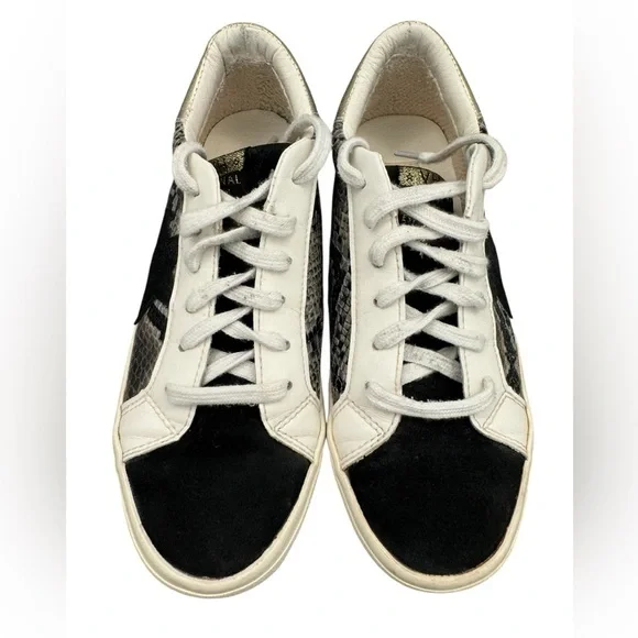 Vintage Havana Sonny Snake Skin Low Top Gold Black White Sneakers Size 6.5M - Picture 2 of 11